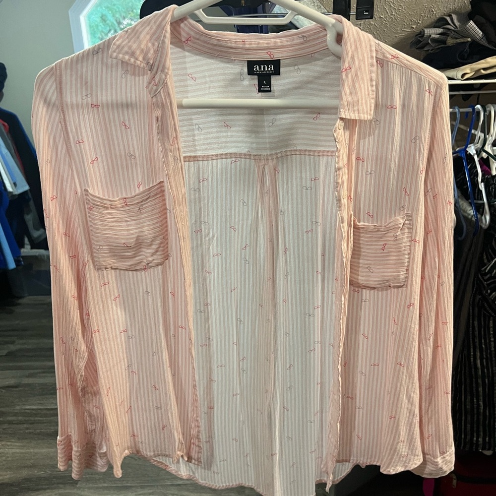 Dress shirt with sunglasses on it